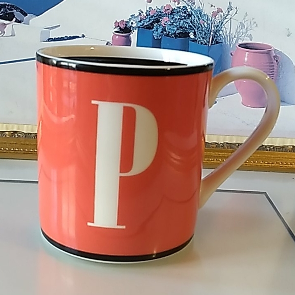 Kate Spade letter " P " mug